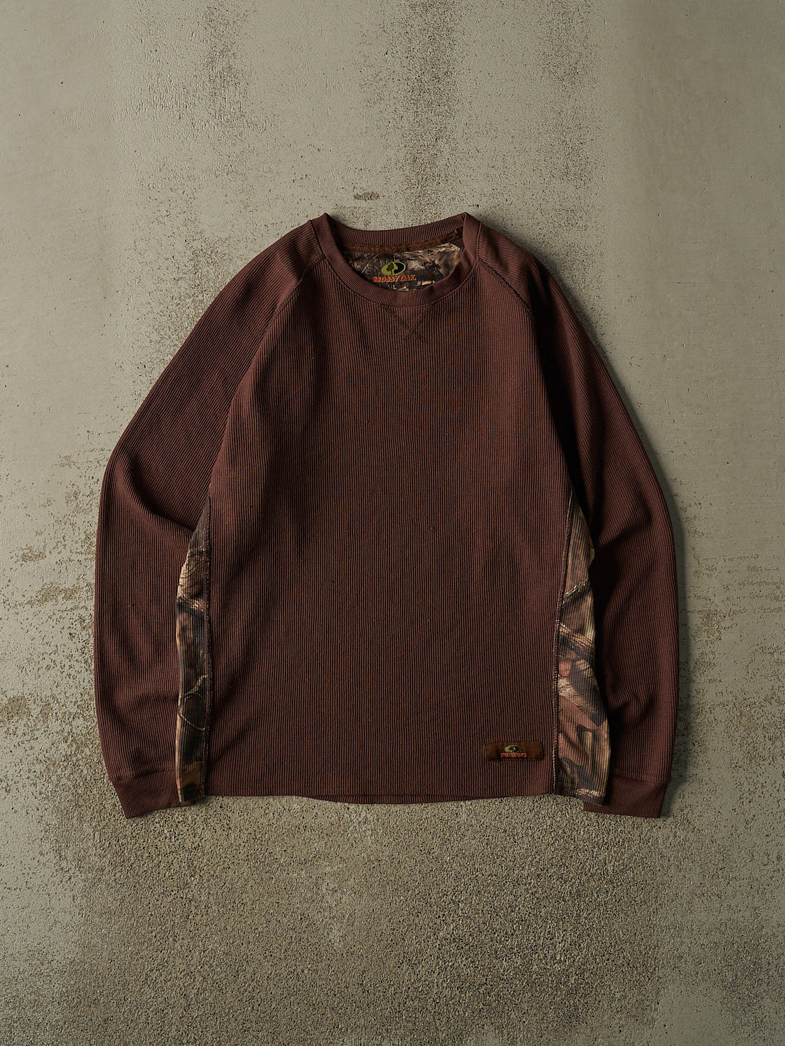 Vintage Y2K Brown Mossy Oak Thermal Long Sleeve (L)