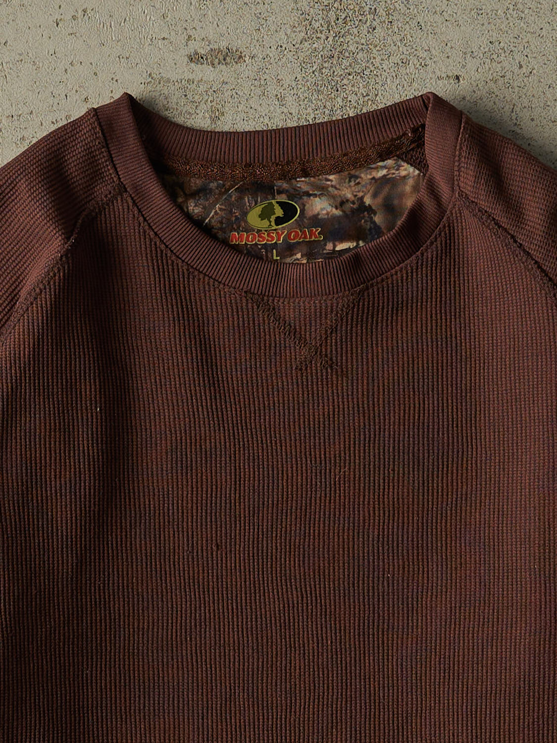 Vintage Y2K Brown Mossy Oak Thermal Long Sleeve (L)