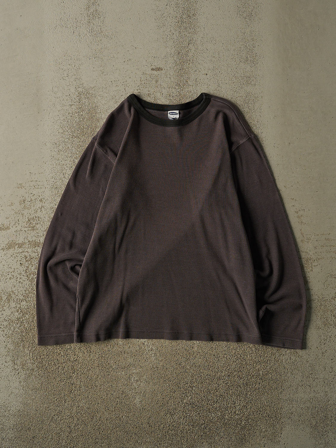 Vintage Y2K Charcoal Grey Old Navy Thermal Long Sleeve (M)