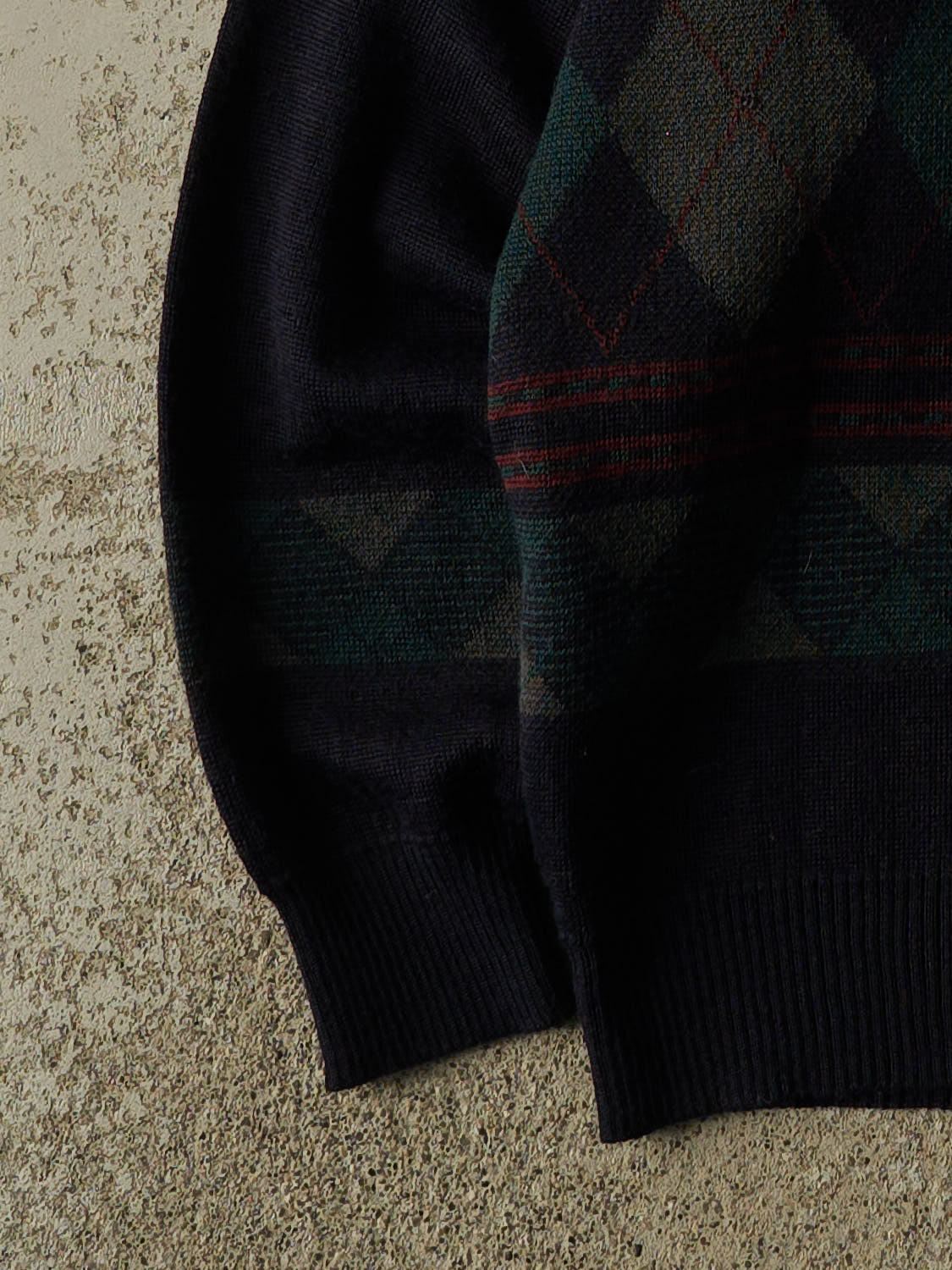 Vintage 90s Navy Blue Cartelo Quarter Zip Knit (M/L)