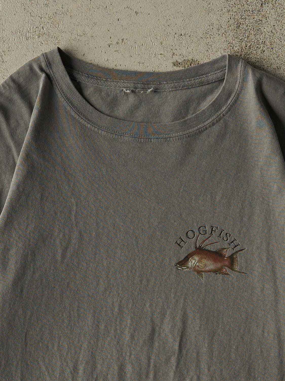 Vintage Y2K Grey Hogfish Tee (L)