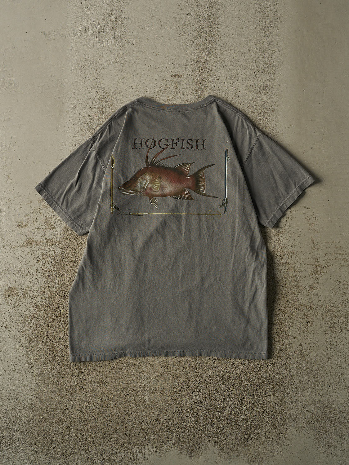 Vintage Y2K Grey Hogfish Tee (L)