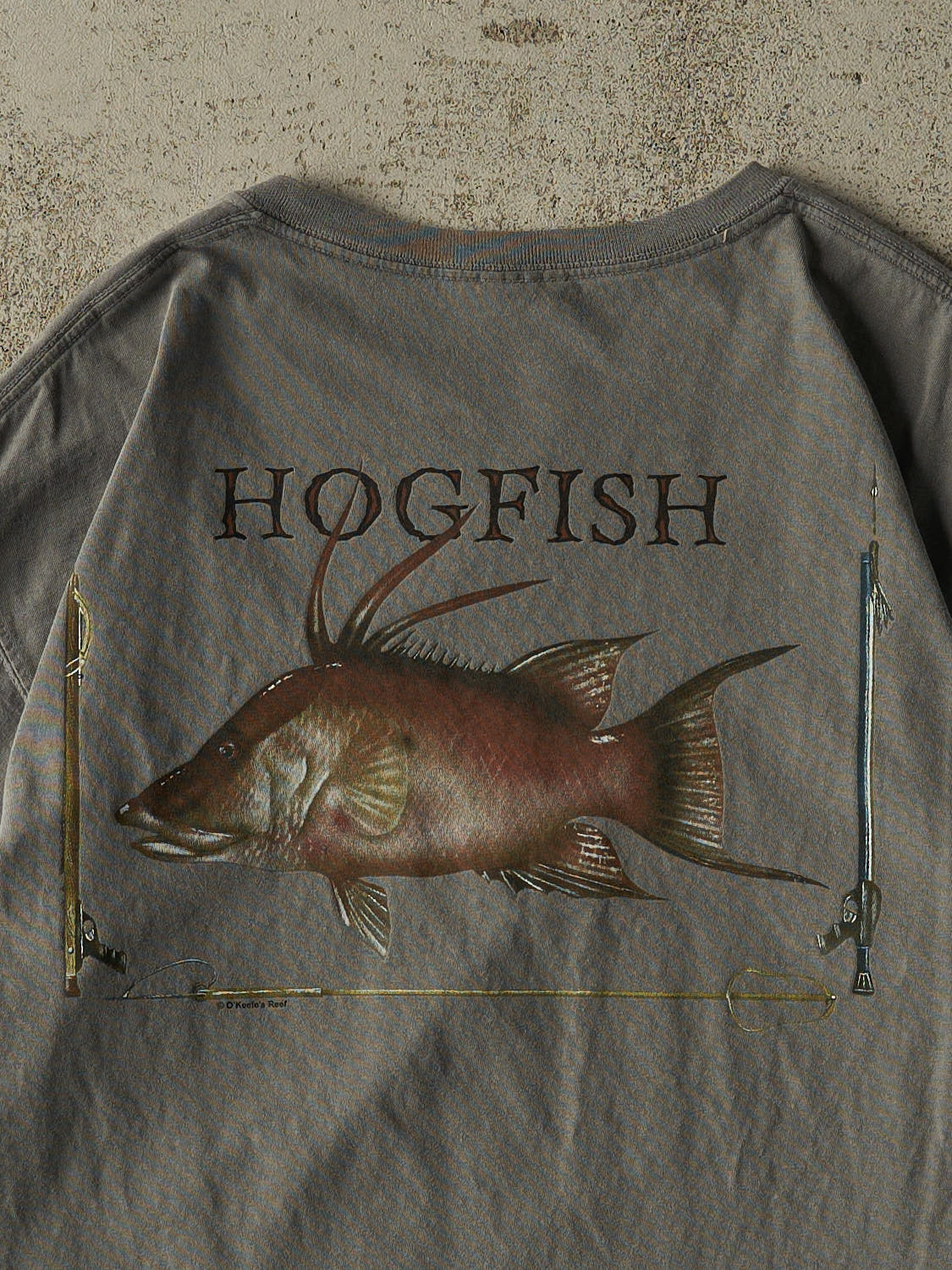 Vintage Y2K Grey Hogfish Tee (L)