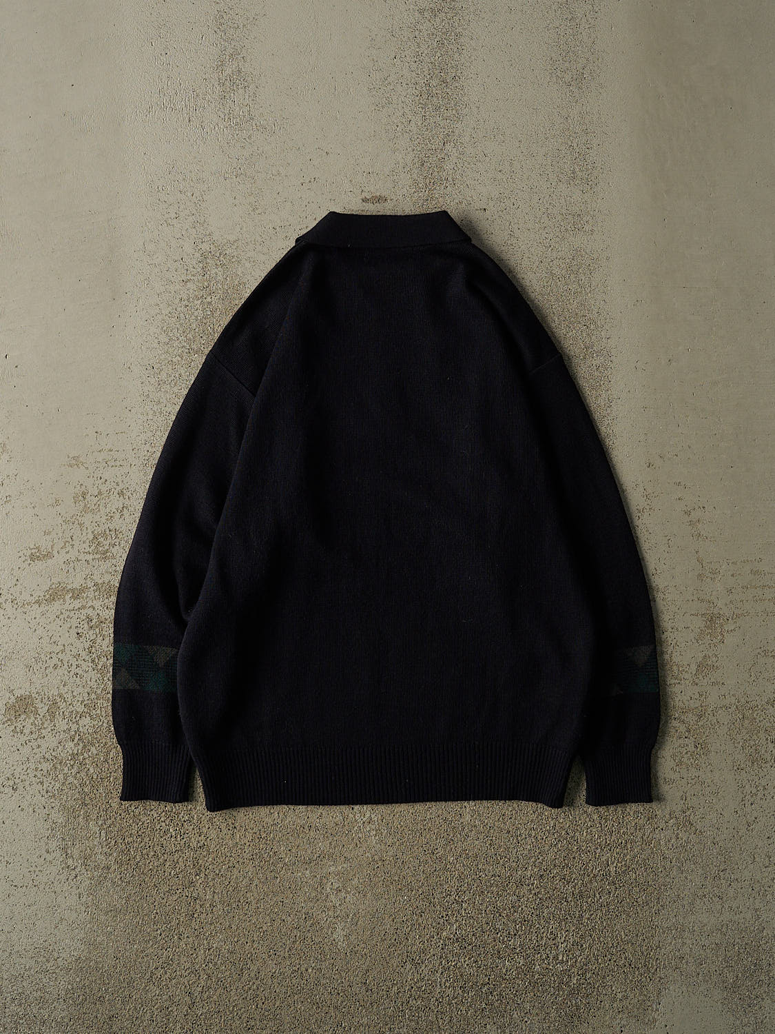 Vintage 90s Navy Blue Cartelo Quarter Zip Knit (M/L)