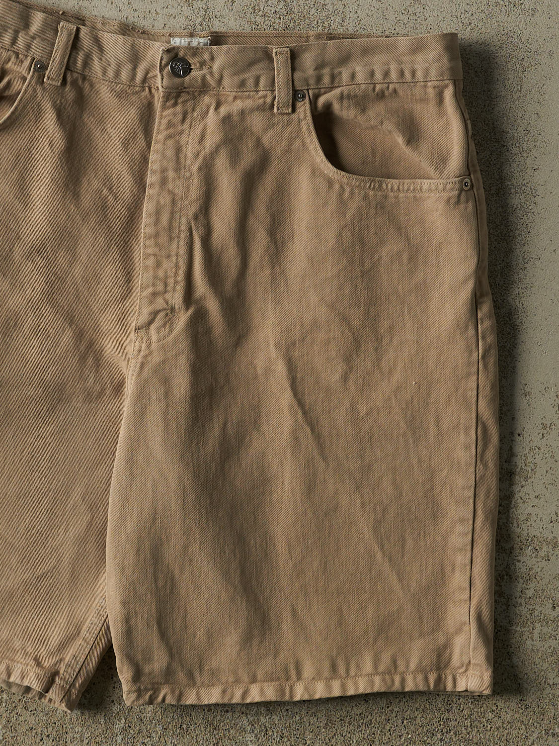 Vintage Y2K Beige Calvin Klein Denim Shorts (37x9.5)