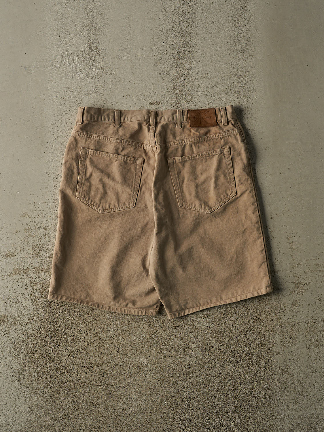 Vintage Y2K Beige Calvin Klein Denim Shorts (37x9.5)
