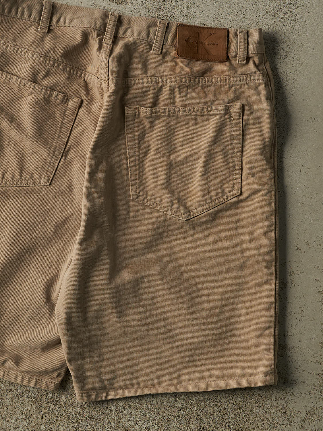 Vintage Y2K Beige Calvin Klein Denim Shorts (37x9.5)