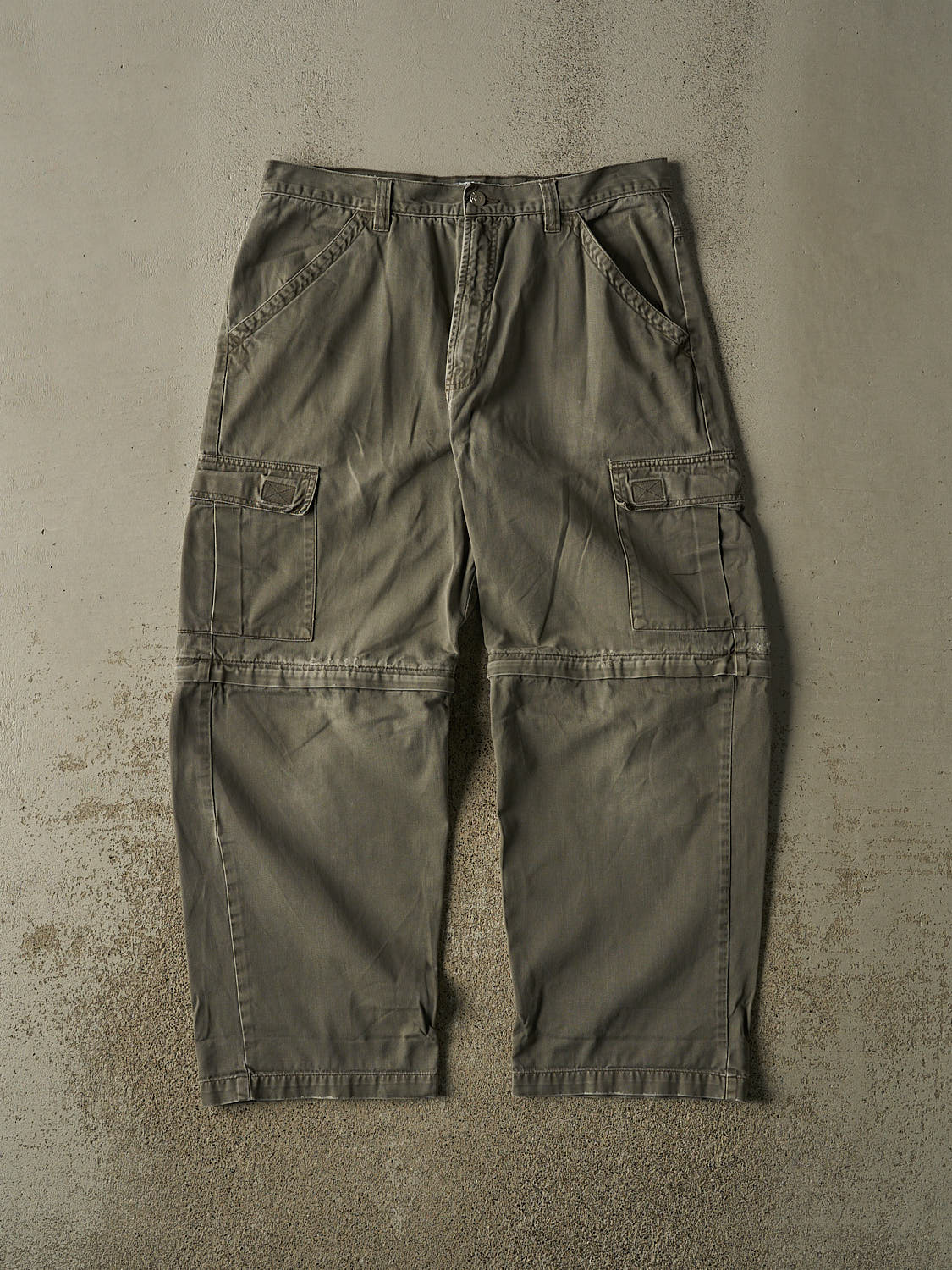 Vintage 90s Green Utility Zip Off Cargo Pants (34x29)