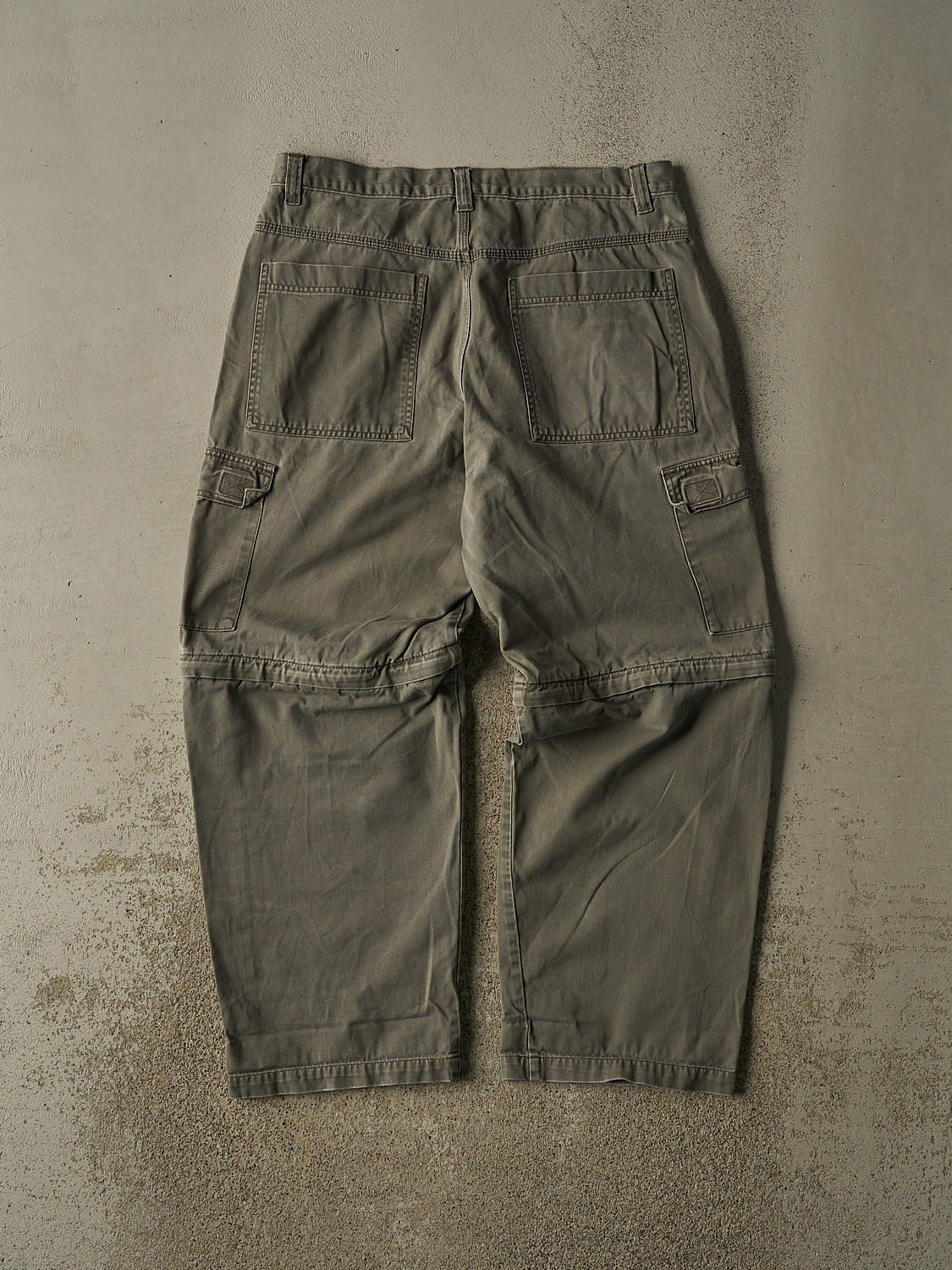 Vintage 90s Green Utility Zip Off Cargo Pants (34x29)