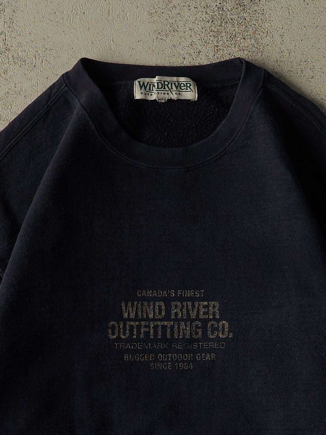 Vintage 90s Navy Blue Wind River Logo Crewneck (S)