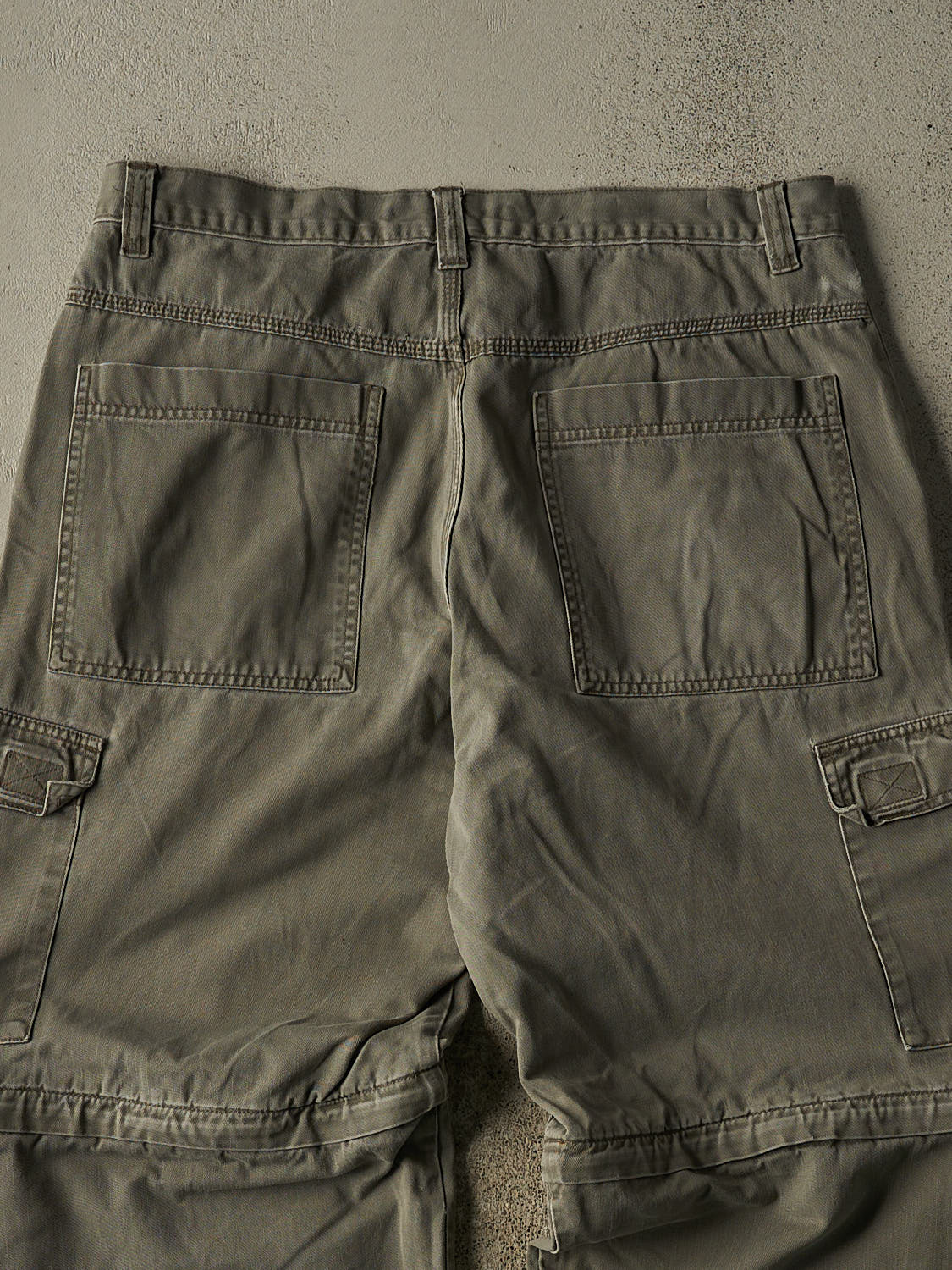 Vintage 90s Green Utility Zip Off Cargo Pants (34x29)