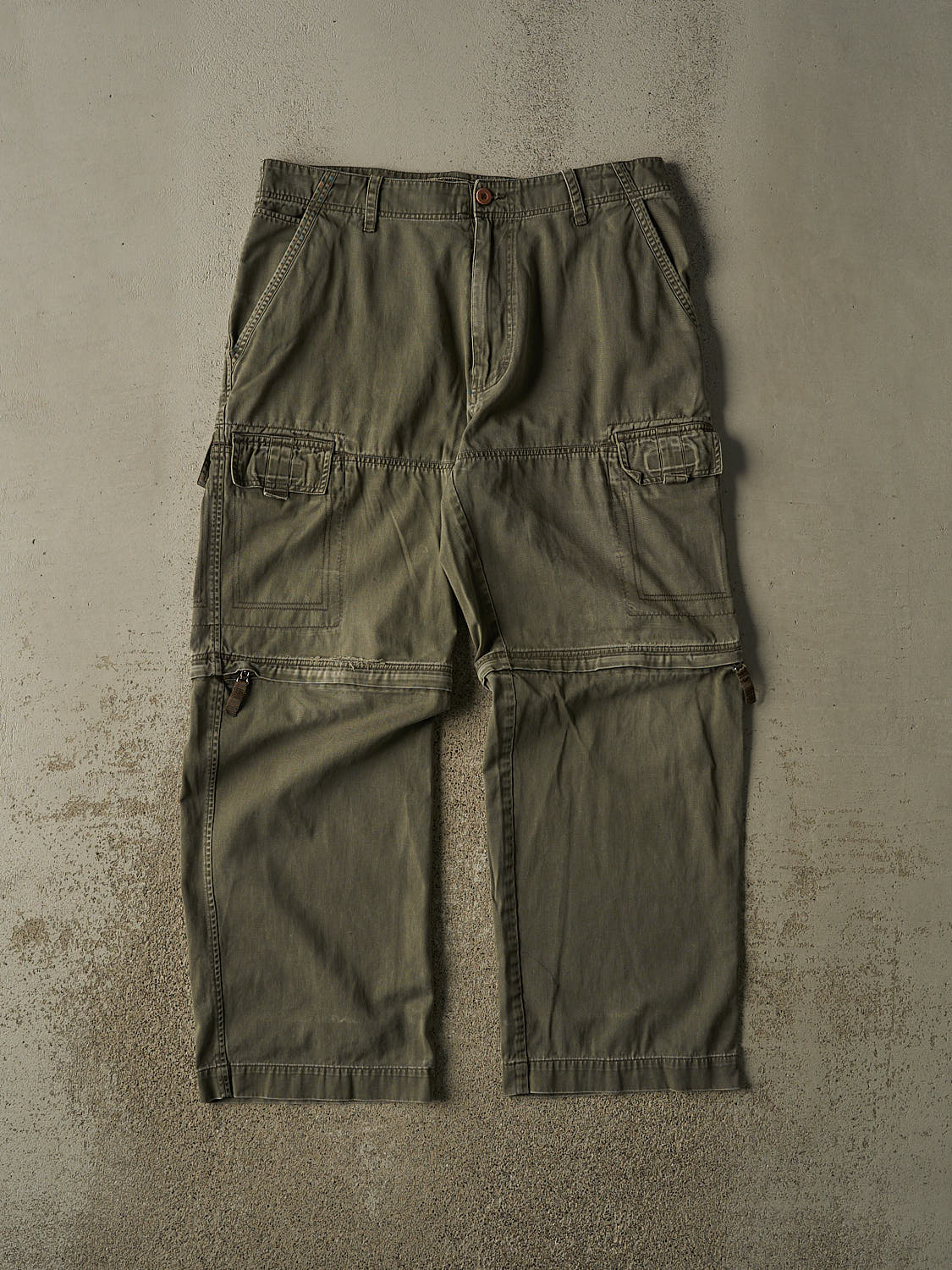 Vintage 90s Green Zip Off Cargo Pants (36x30)