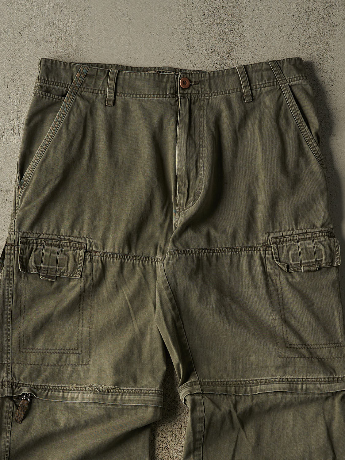 Vintage 90s Green Zip Off Cargo Pants (36x30)
