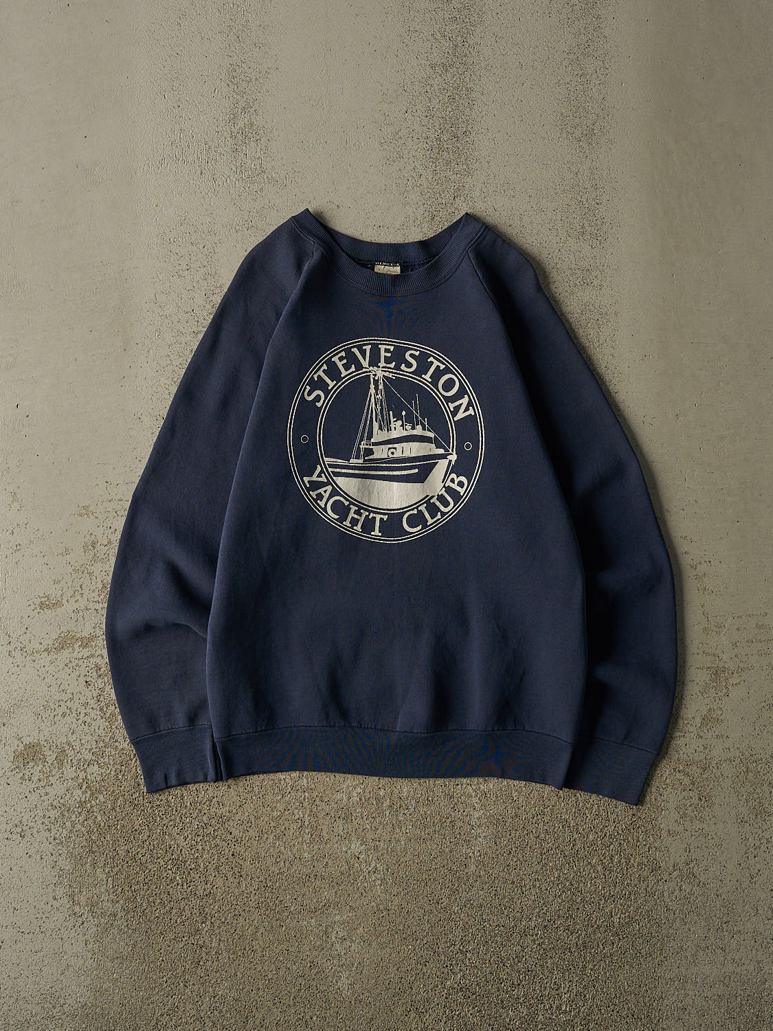 Vintage 80s Navy Blue Steveston Yacht Club Crewneck (S/M)