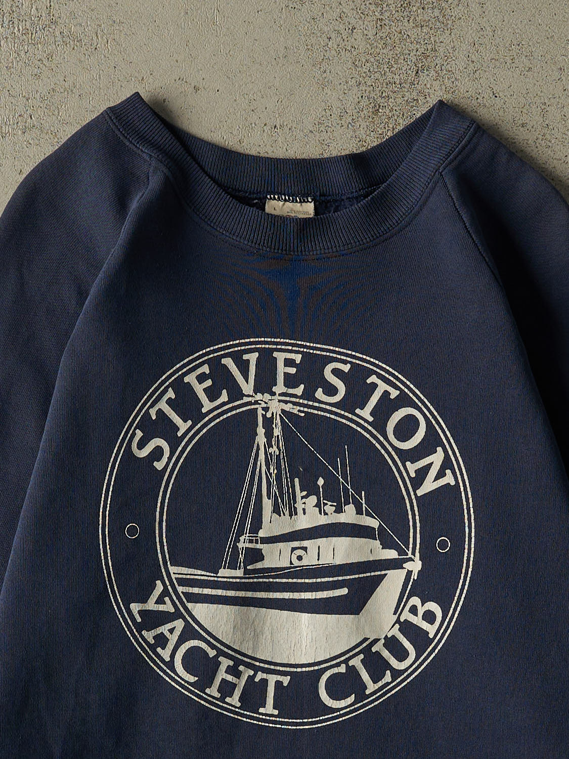 Vintage 80s Navy Blue Steveston Yacht Club Crewneck (S/M)