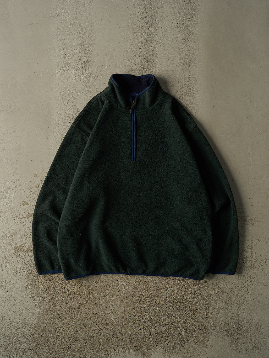 Vintage 90s Green Izod Quarter Zip Fleece (XL/XXL)