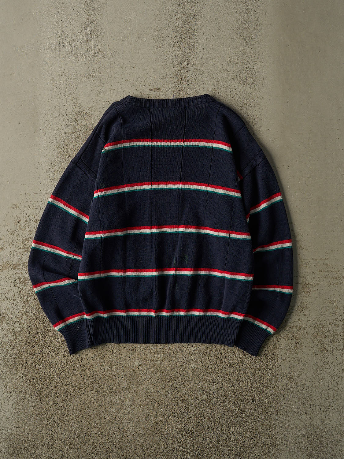Vintage 90s Navy Blue Striped Knit (S/M)