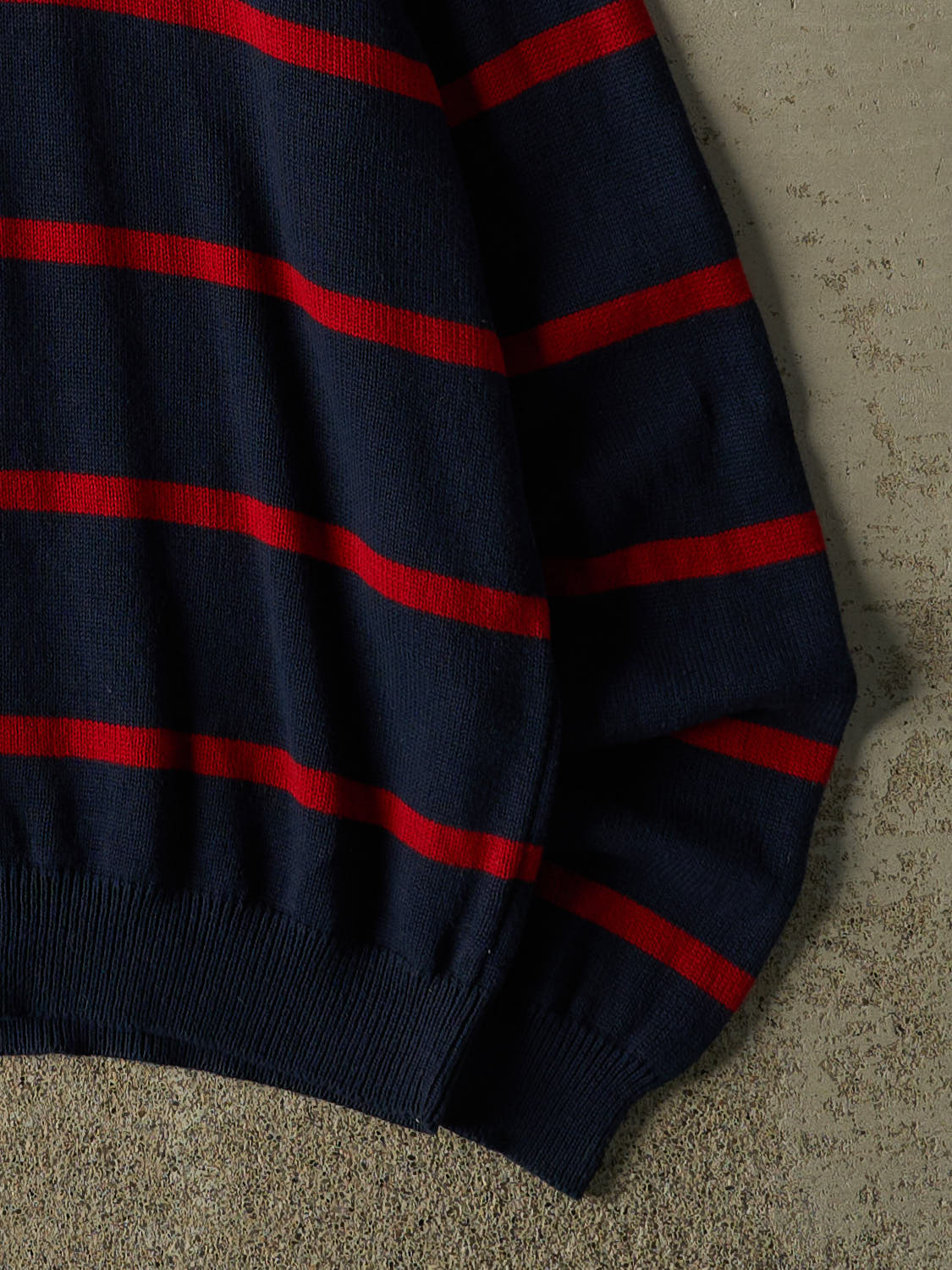 Vintage 90s Navy Blue Chaps Embroidered Knit (XL)