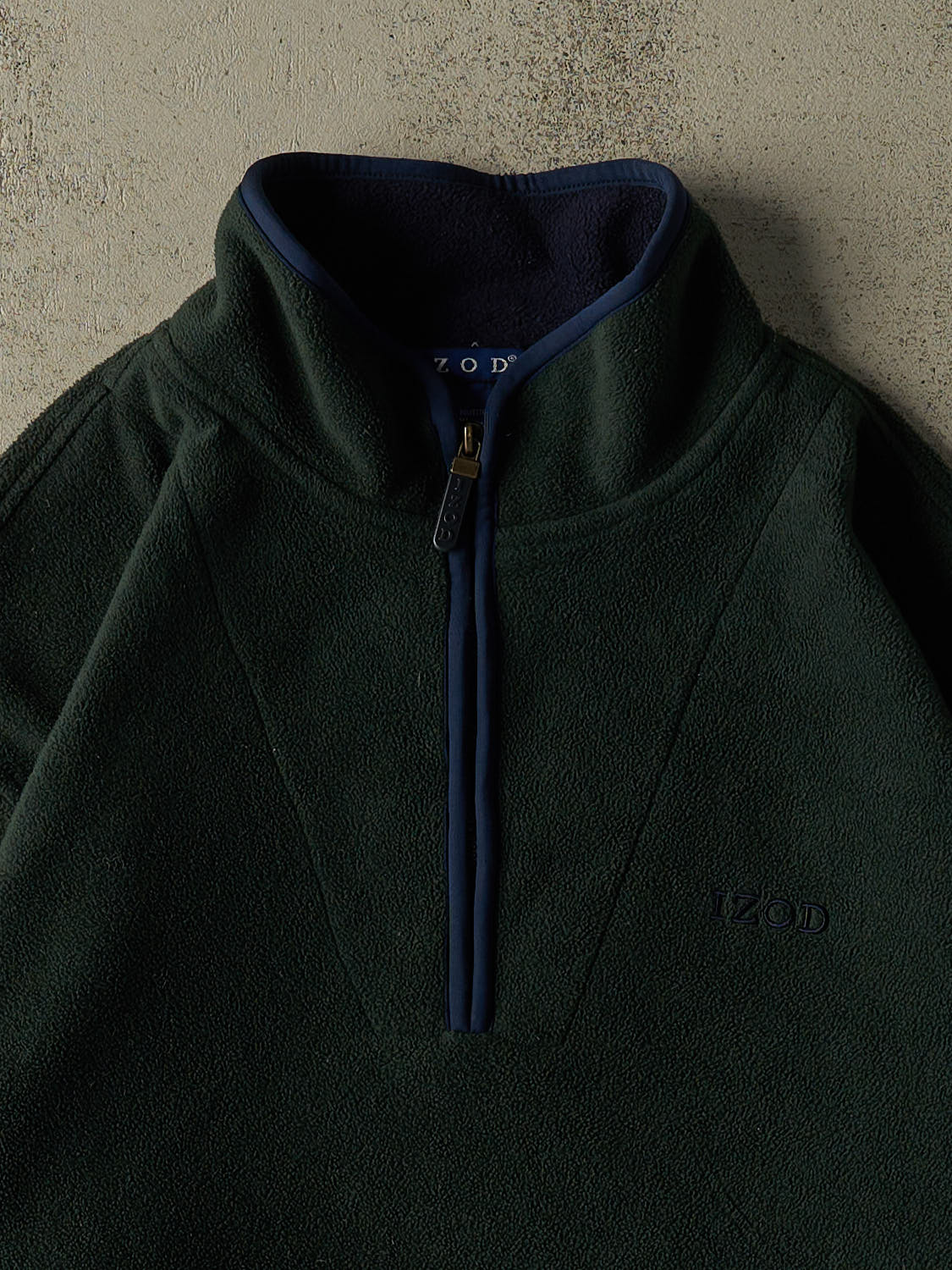 Vintage 90s Green Izod Quarter Zip Fleece (XL/XXL)