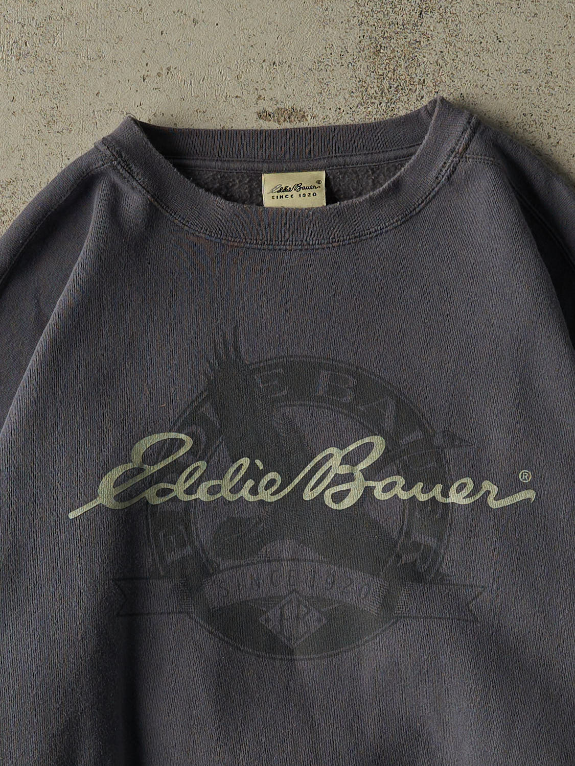 Vintage Y2K Slate Blue Eddie Bauer Crewneck (XL)