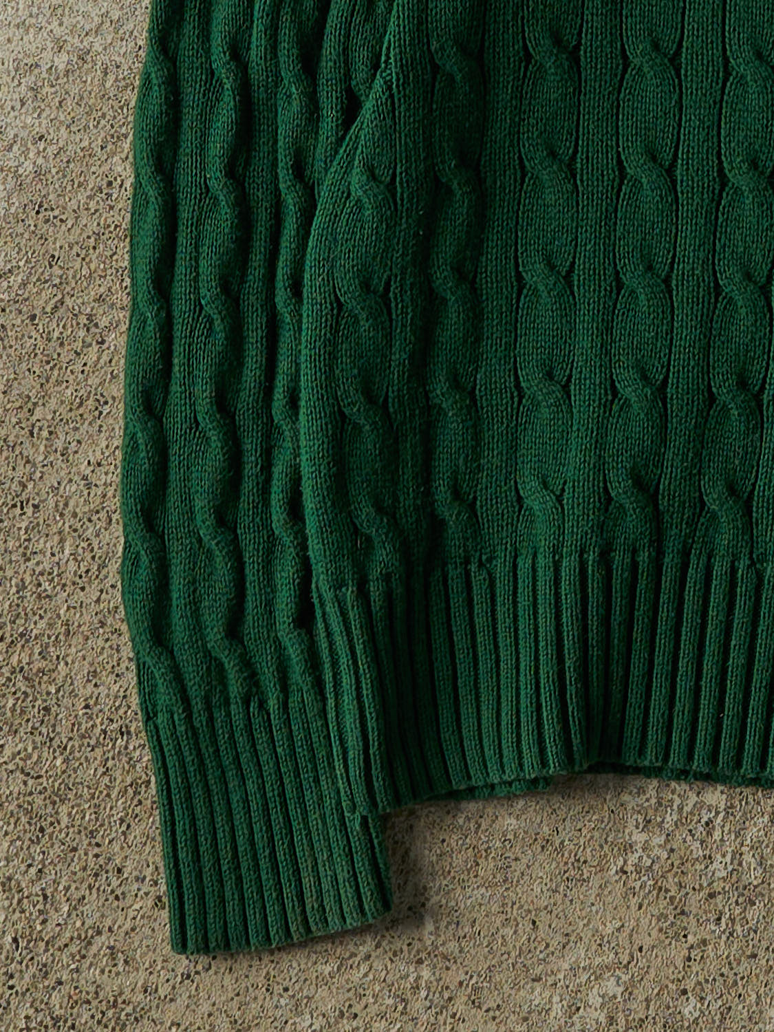 Vintage 90s Green Polo Cable Knit (XXS)
