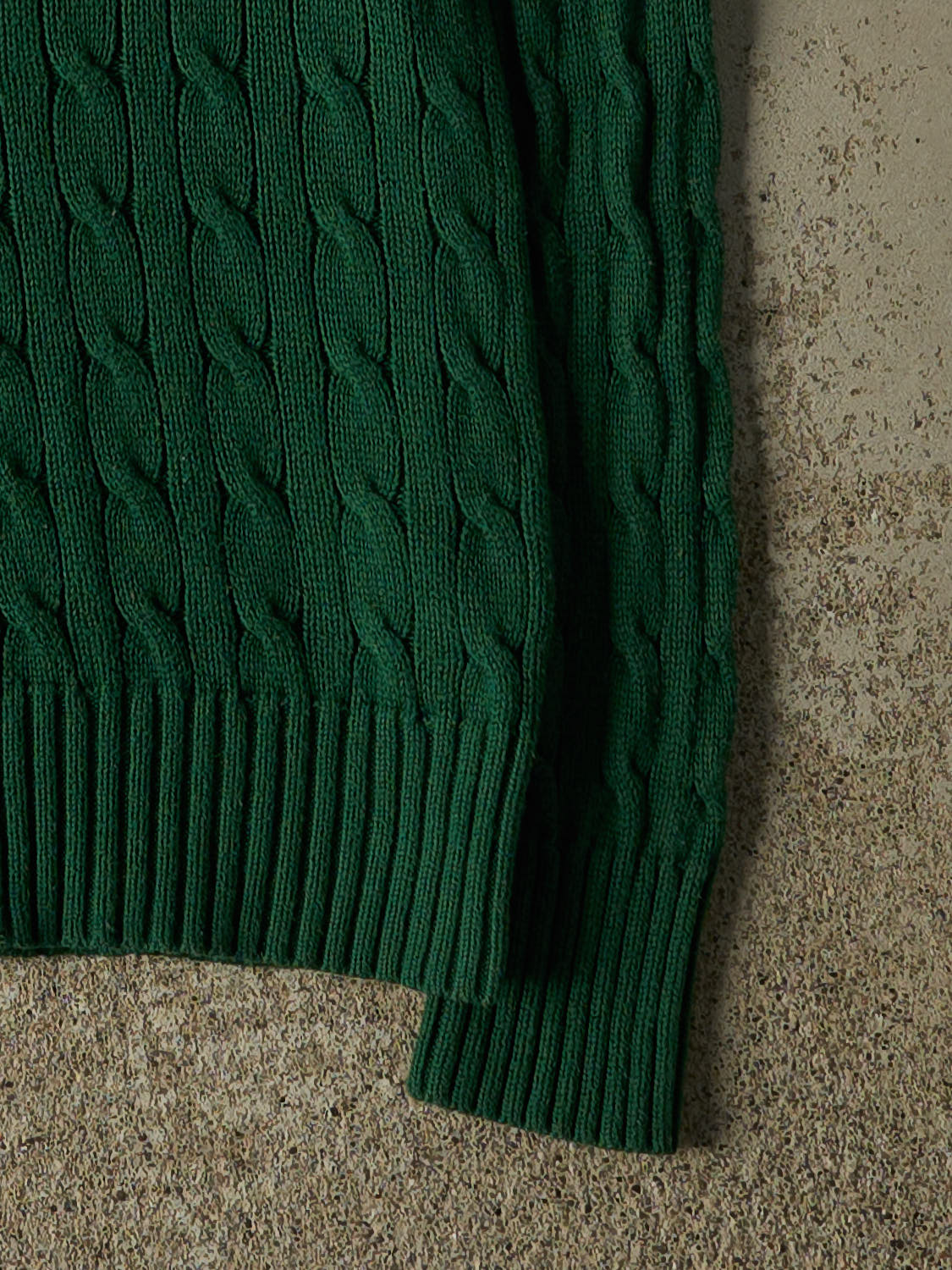 Vintage 90s Green Polo Cable Knit (XXS)