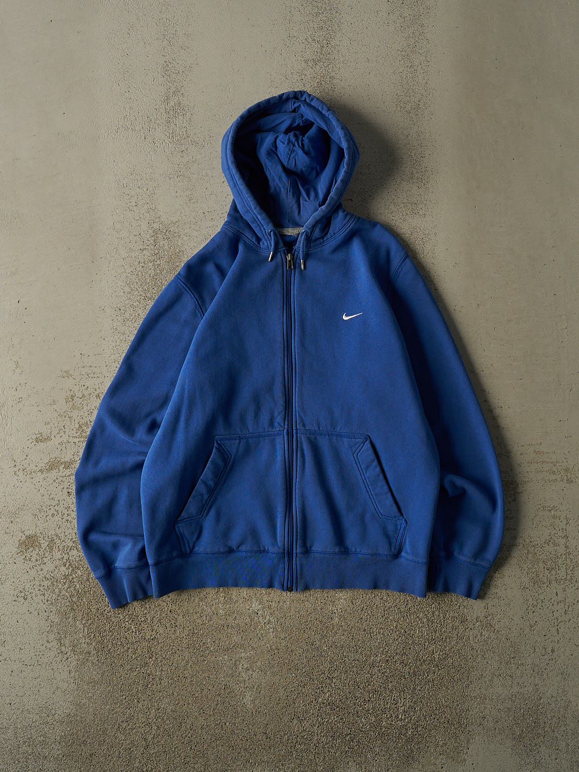 Vintage Y2K Blue Nike Embroidered Zip Up Hoodie (S/M)