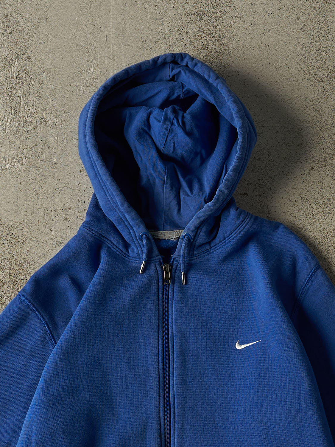 Vintage Y2K Blue Nike Embroidered Zip Up Hoodie (S/M)
