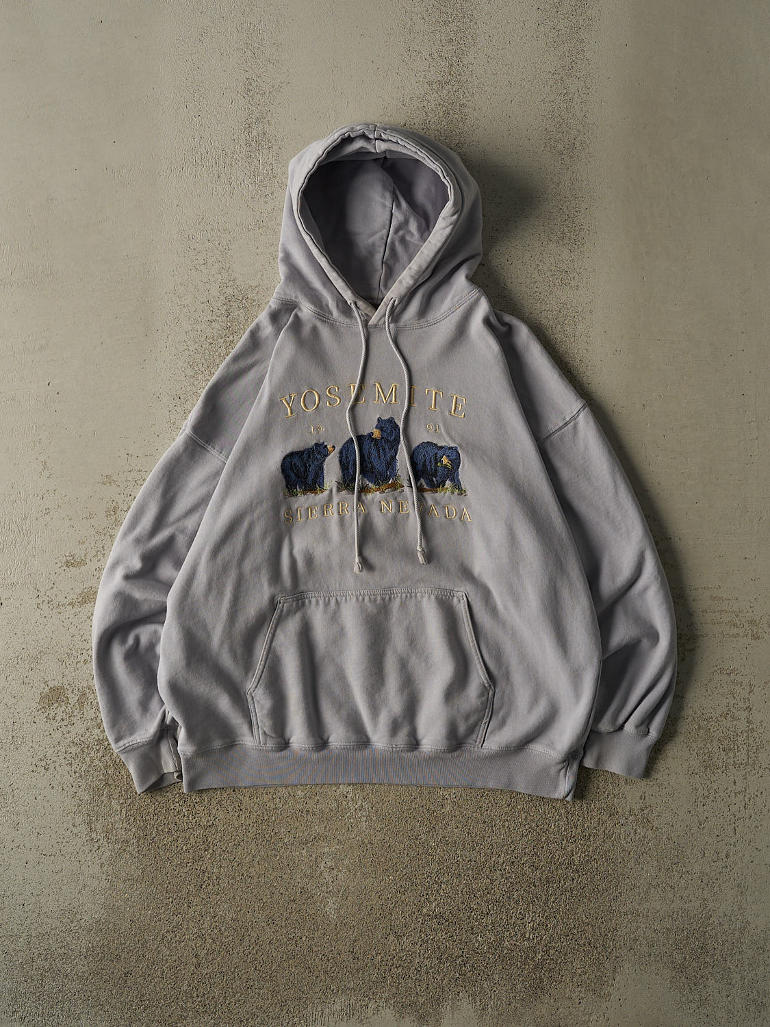 Vintage Y2K Blue Yosemite Embroidered Hoodie (XL/XXL)