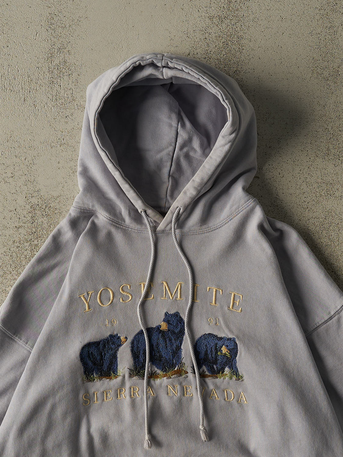 Vintage Y2K Blue Yosemite Embroidered Hoodie (XL/XXL)