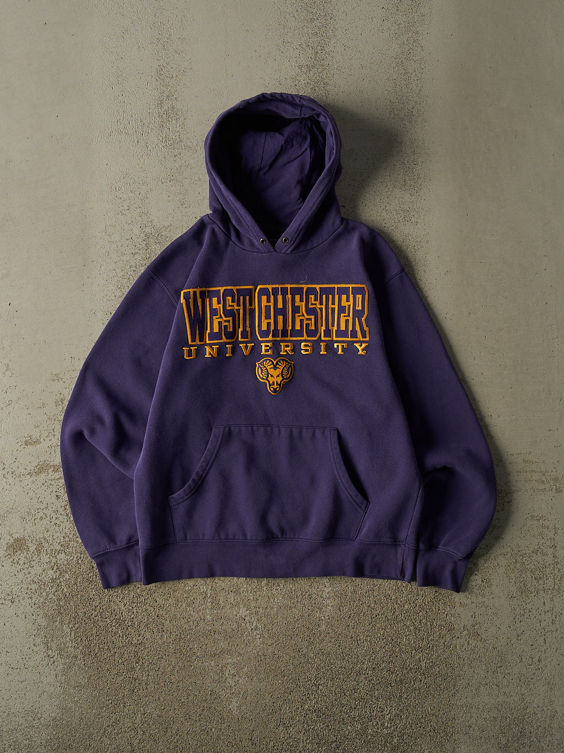 Vintage Y2K Purple Westchester University Embroidered Hoodie (S/M)