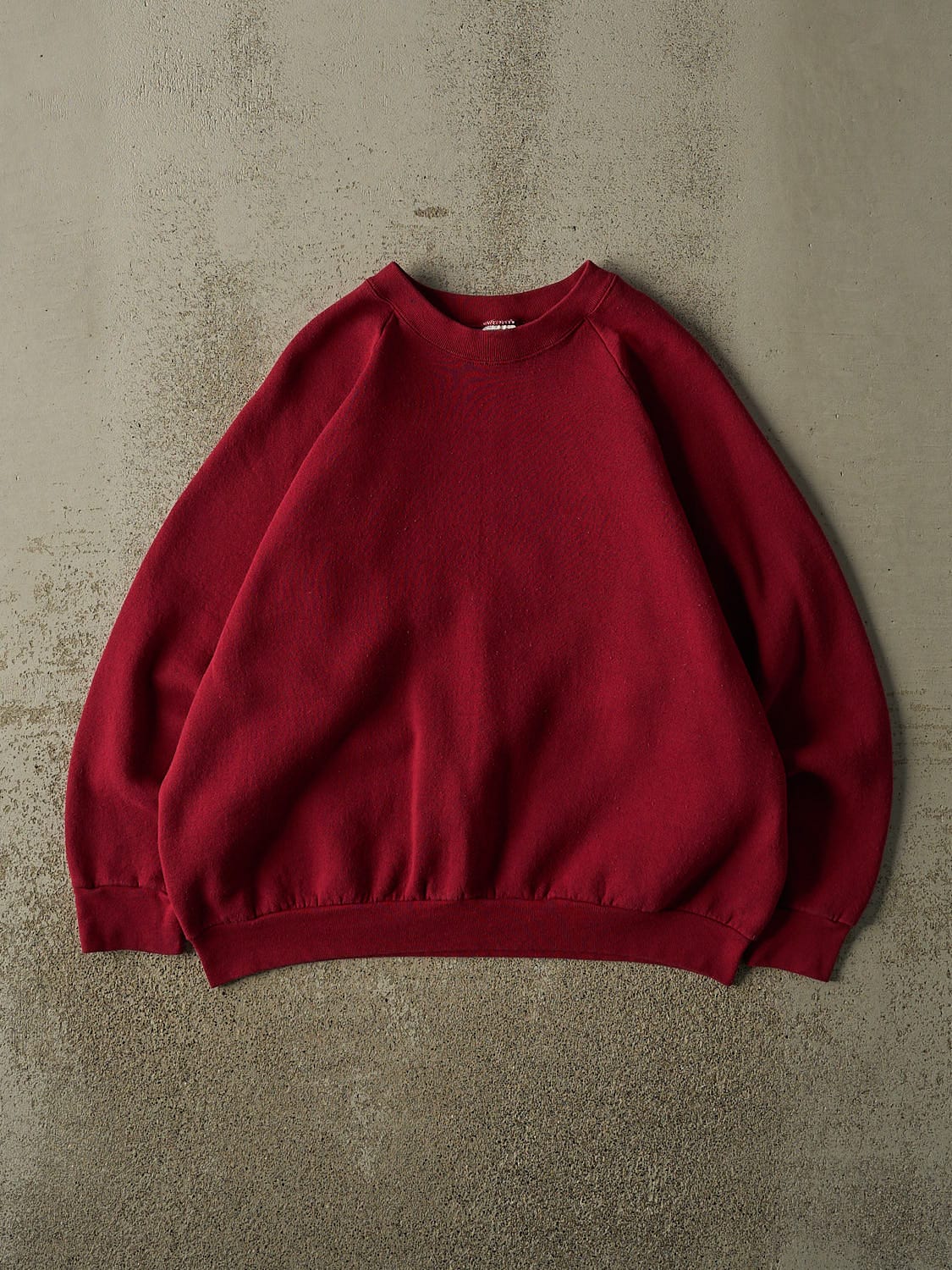 Vintage 80s Burgundy Blank Boxy Crewneck (XL/XXL)