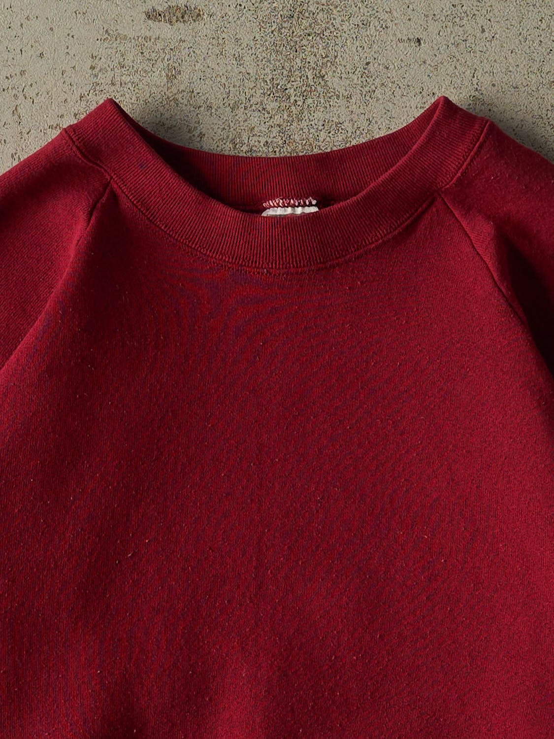 Vintage 80s Burgundy Blank Boxy Crewneck (XL/XXL)