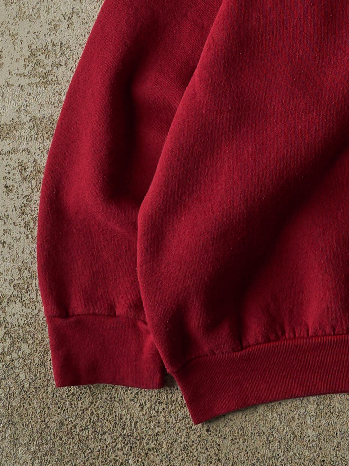 Vintage 80s Burgundy Blank Boxy Crewneck (XL/XXL)
