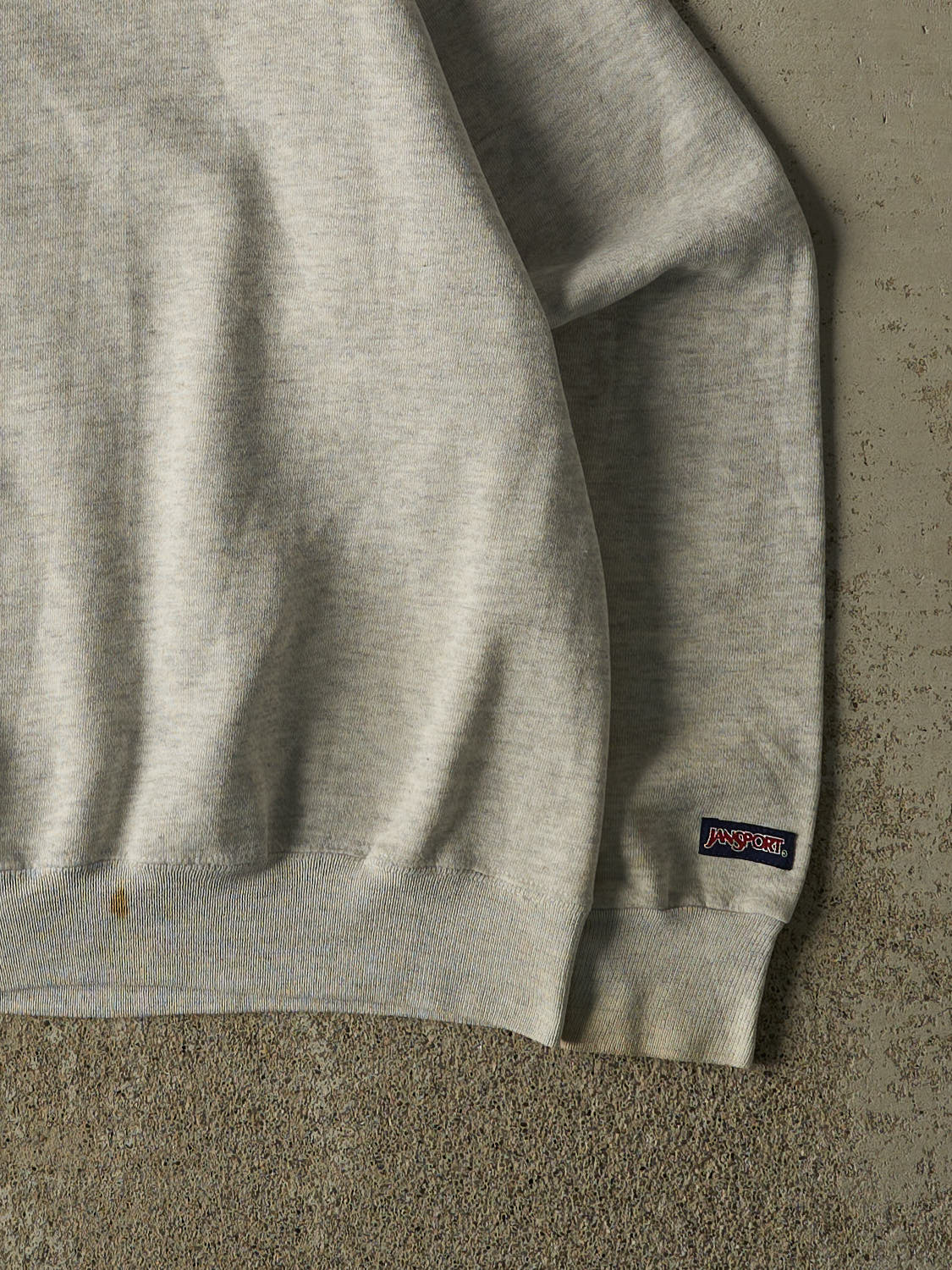 Vintage 90s Heather Grey Jansport Logo Crewneck (S/M)