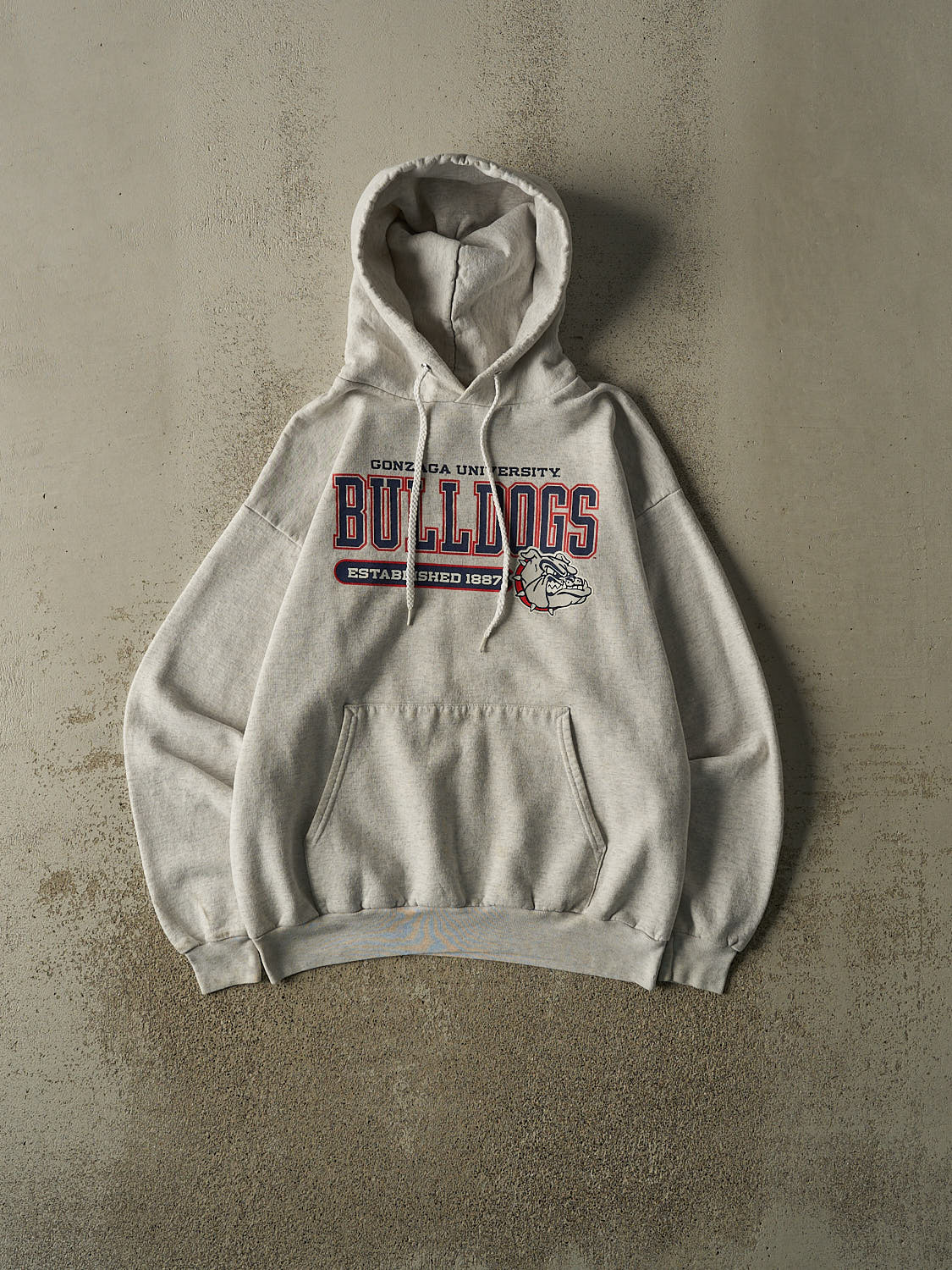 Vintage 90s Heather Grey Gonzaga University Bulldogs Hoodie (M/L)