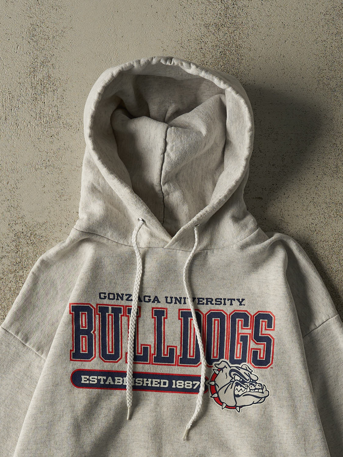Vintage 90s Heather Grey Gonzaga University Bulldogs Hoodie (M/L)