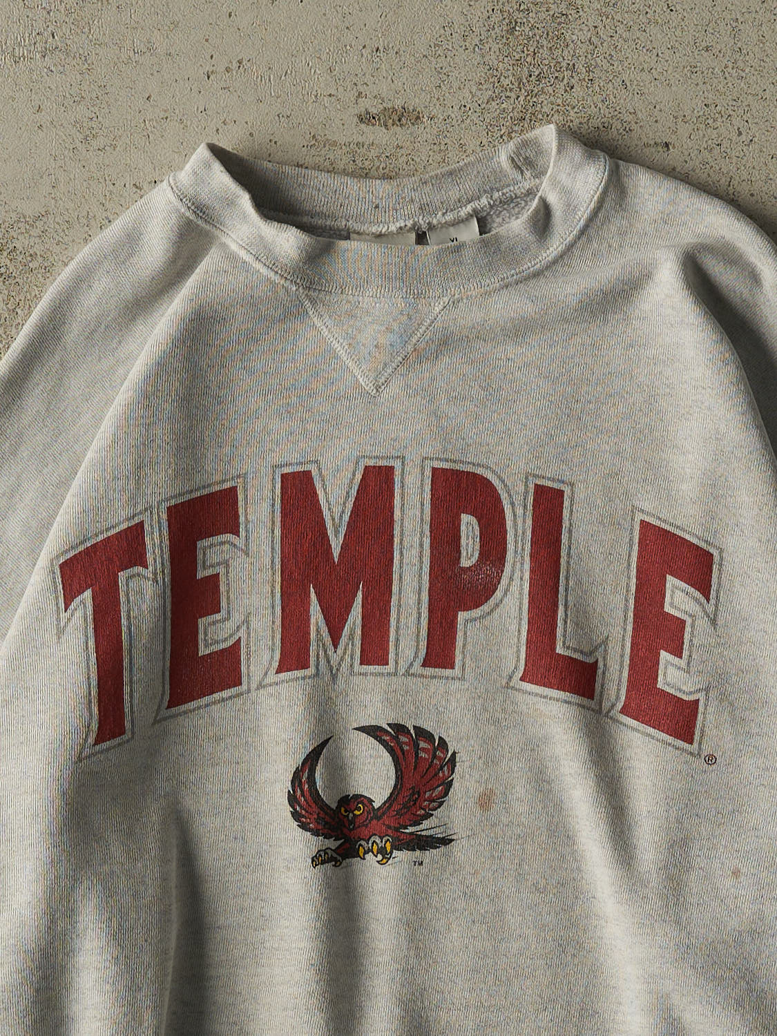 Vintage 90s Heather Grey Temple University Crewneck (L/XL)