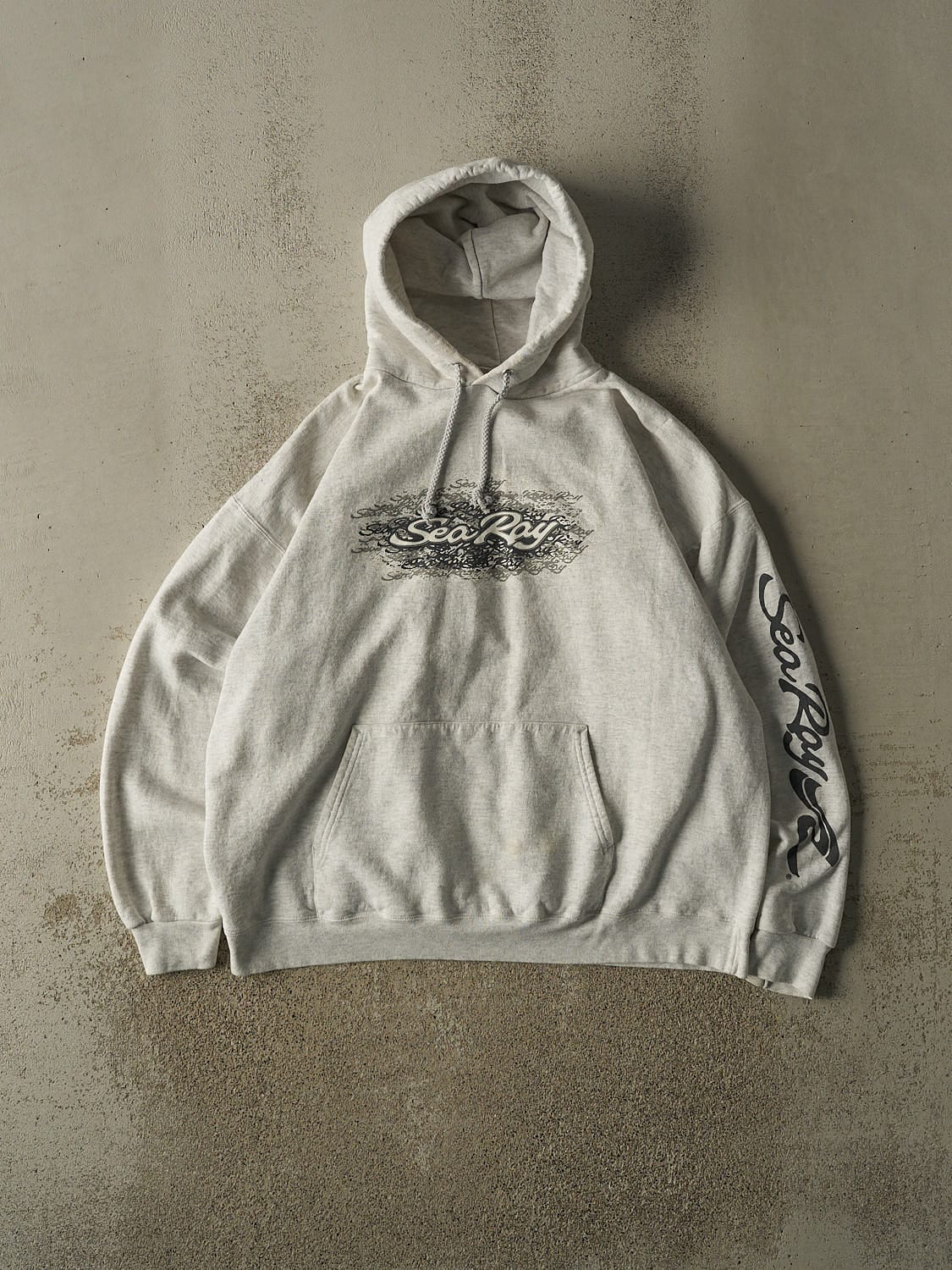 Vintage 90s Heather Grey Sea Ray Hoodie (L/XL)