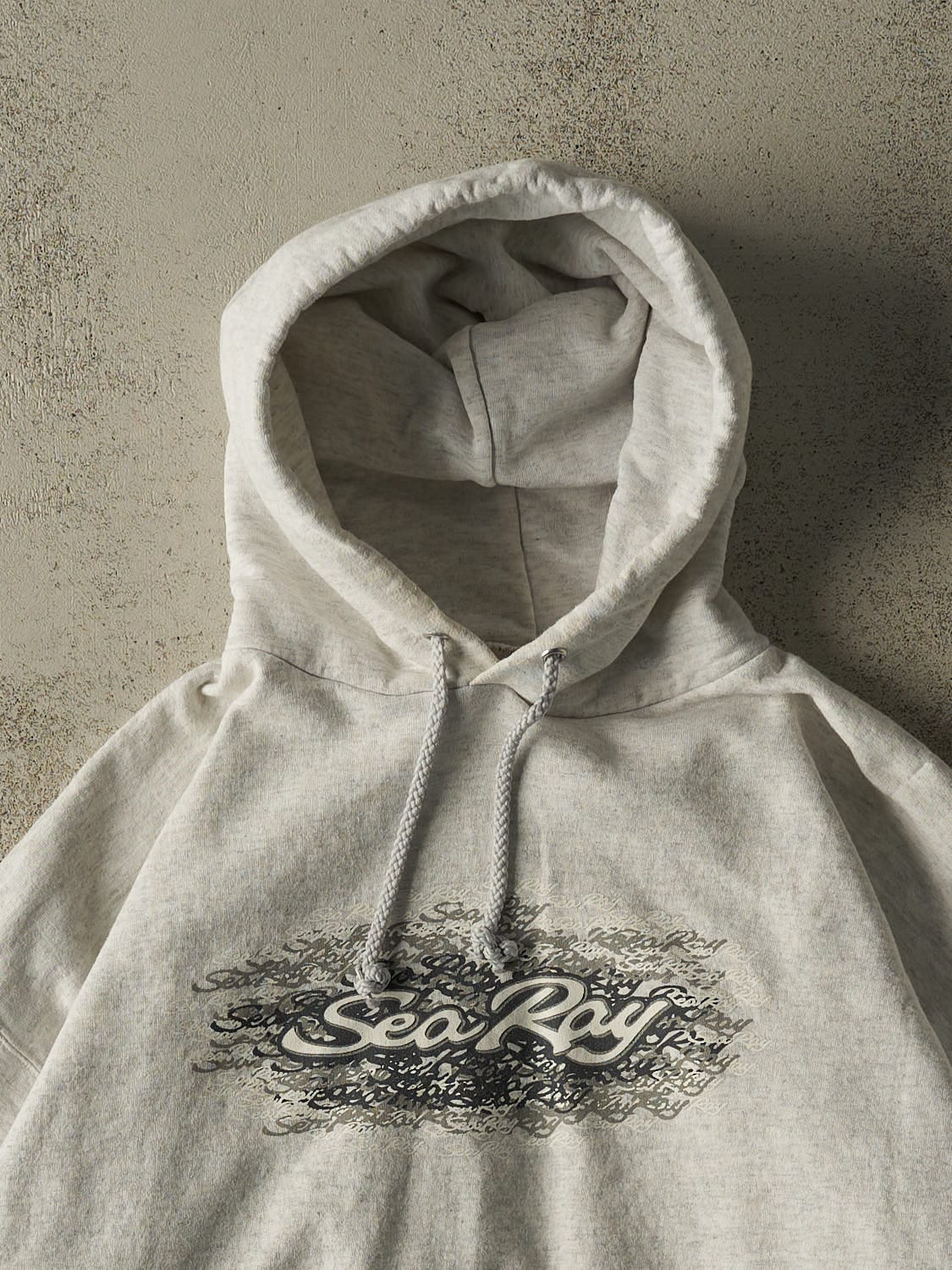 Vintage 90s Heather Grey Sea Ray Hoodie (L/XL)