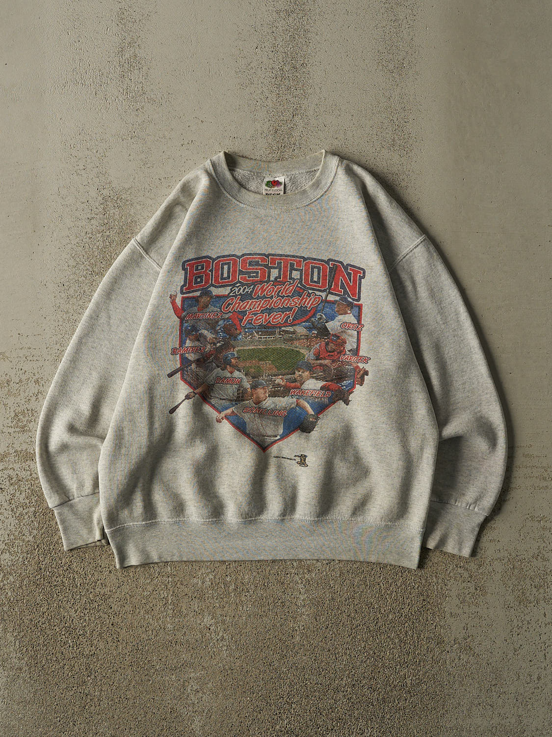 Vintage 04' Grey Boston Red Sox World Champion Crewneck (M/L)
