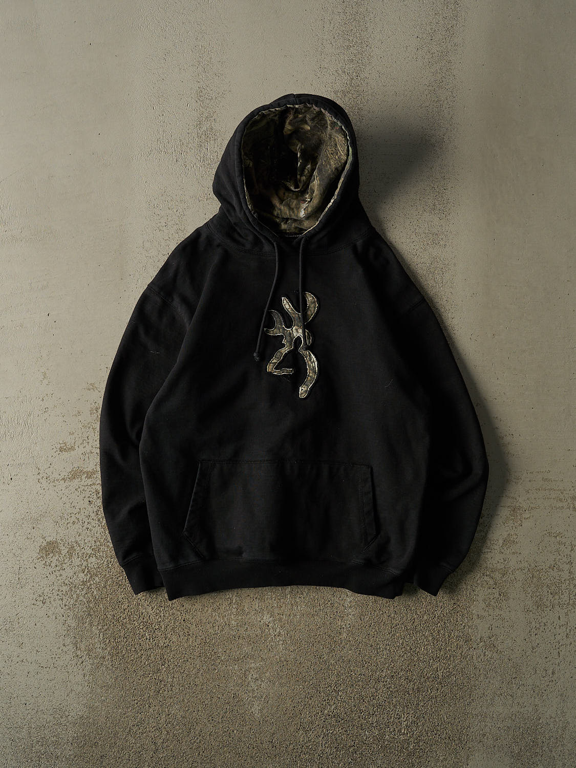 Vintage Y2K Black Browning Embroidered Hoodie (L)