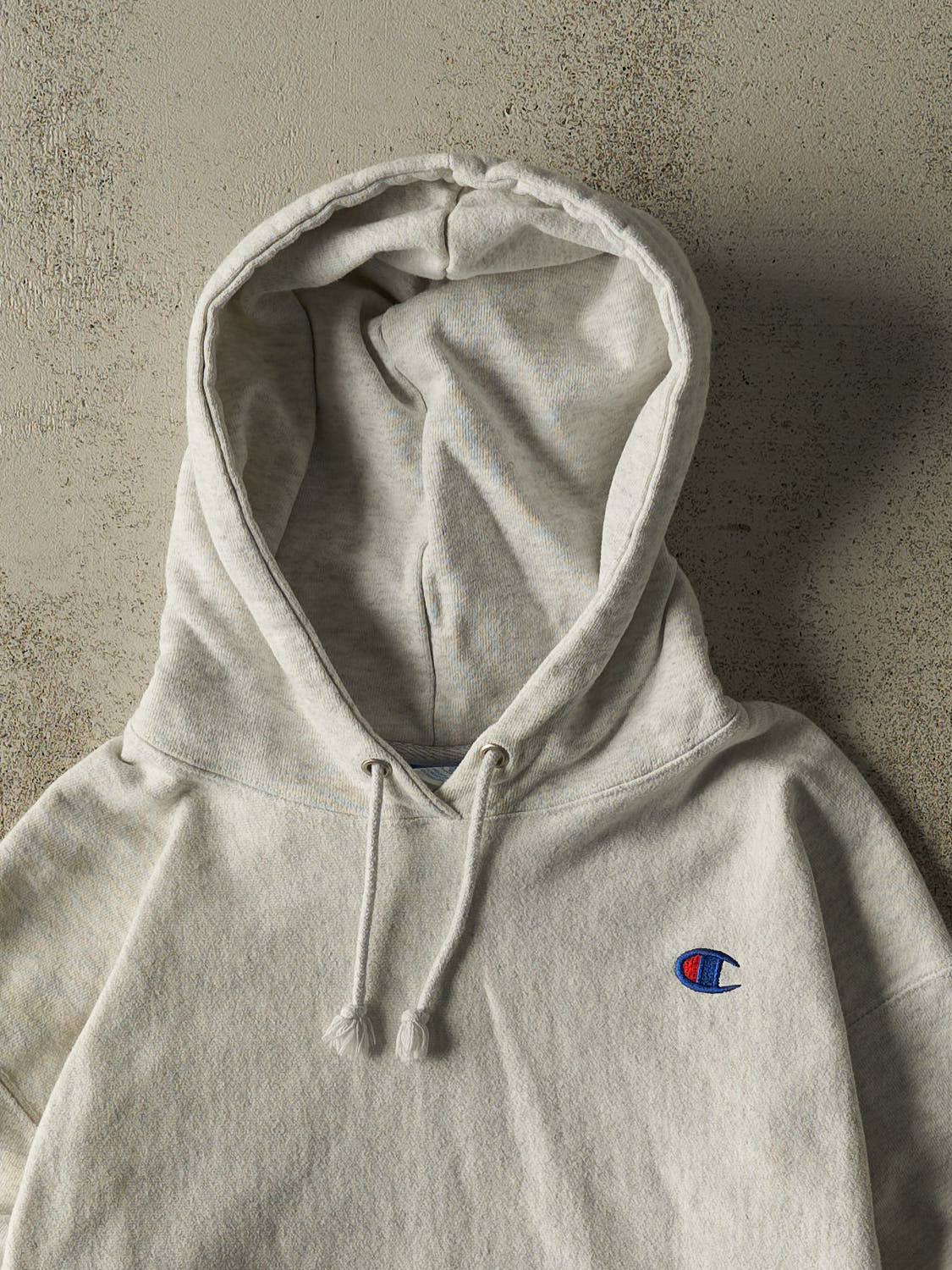 Vintage Y2K Heather Grey Champion Reverse Weave Hoodie (XS)
