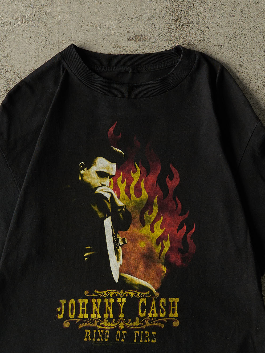 Vintage 06' Black Johnny Cash "Ring of Fire" Tee (S/M)