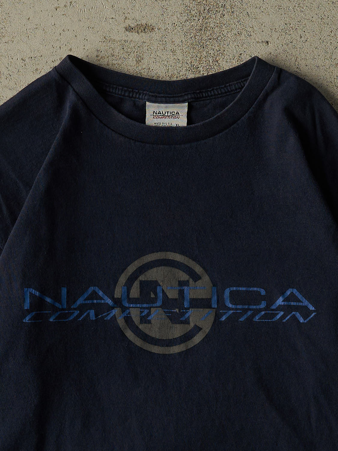Vintage Y2K Navy Blue Nautica Competition Long Sleeve (L/XL)