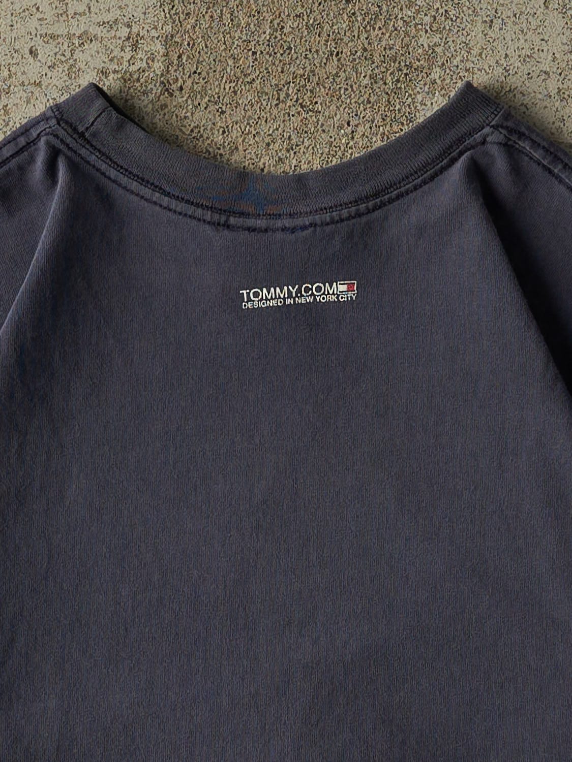 Vintage 90s Sun Faded Navy Tommy Hilfiger Tee (S)