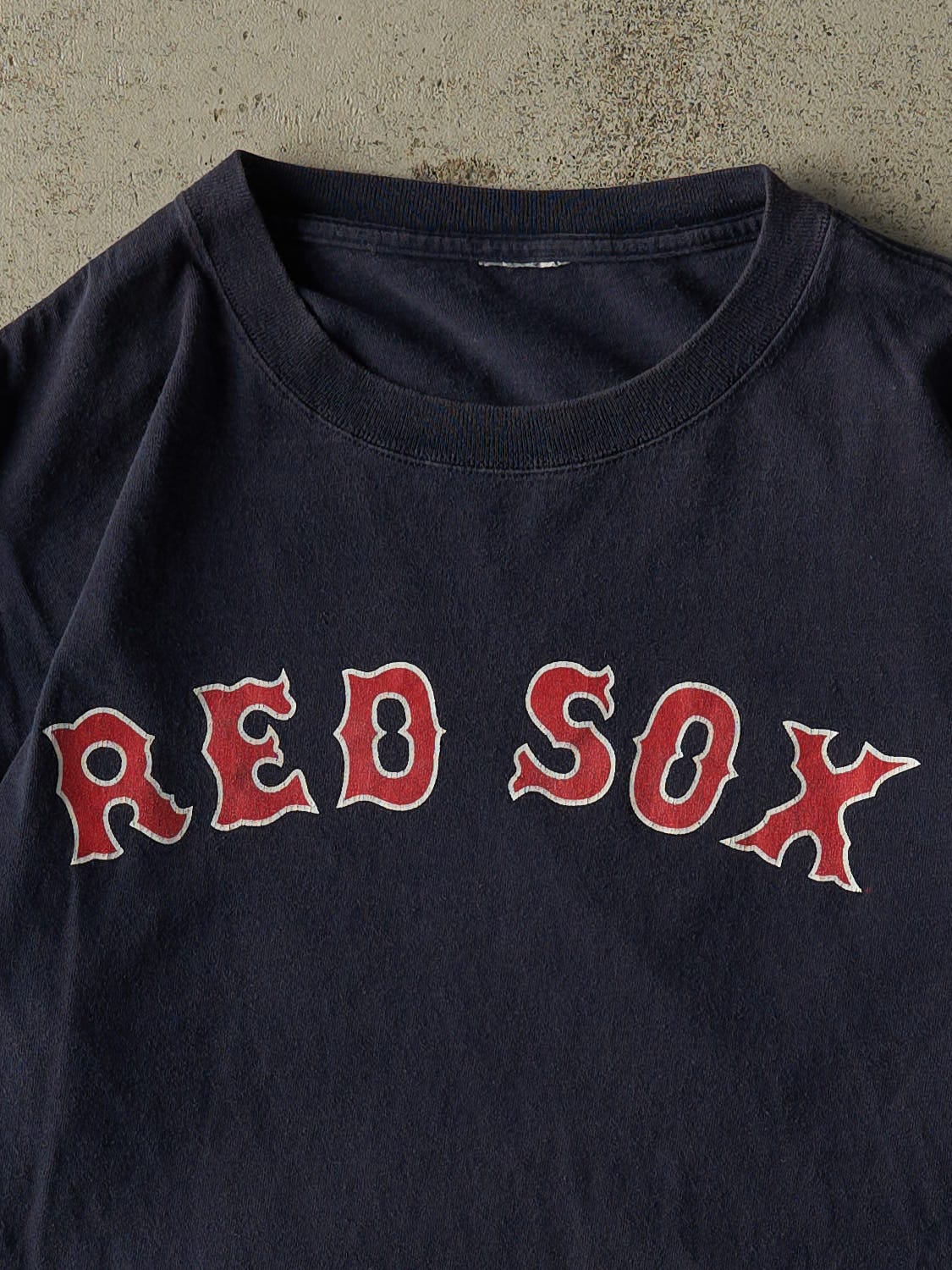 Vintage Y2K Navy Blue Boston Red Sox #34 David Ortiz Tee (L/XL)