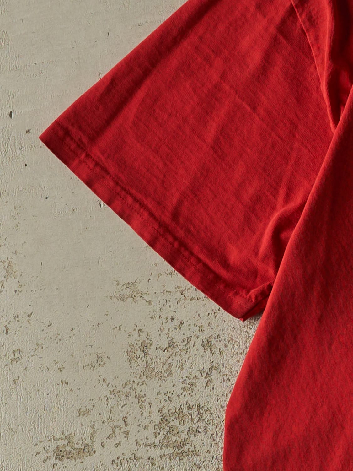 Vintage Y2K Red Nike Embroidered Logo Tee (L)
