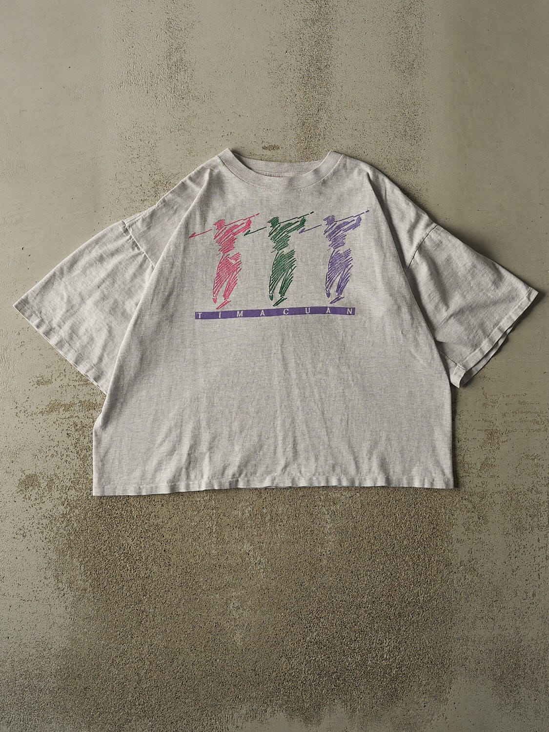 Vintage 80s Heather Grey Timacuan Golf Boxy Tee (M/L)