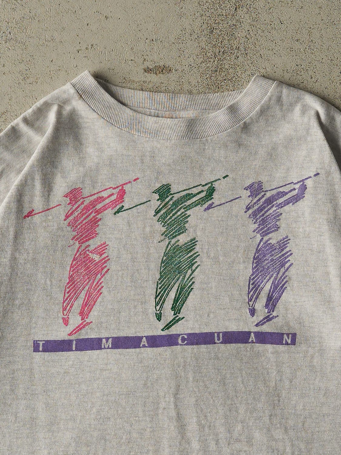 Vintage 80s Heather Grey Timacuan Golf Boxy Tee (M/L)